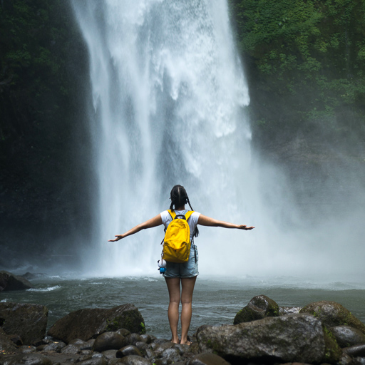 Girl at Waterfall